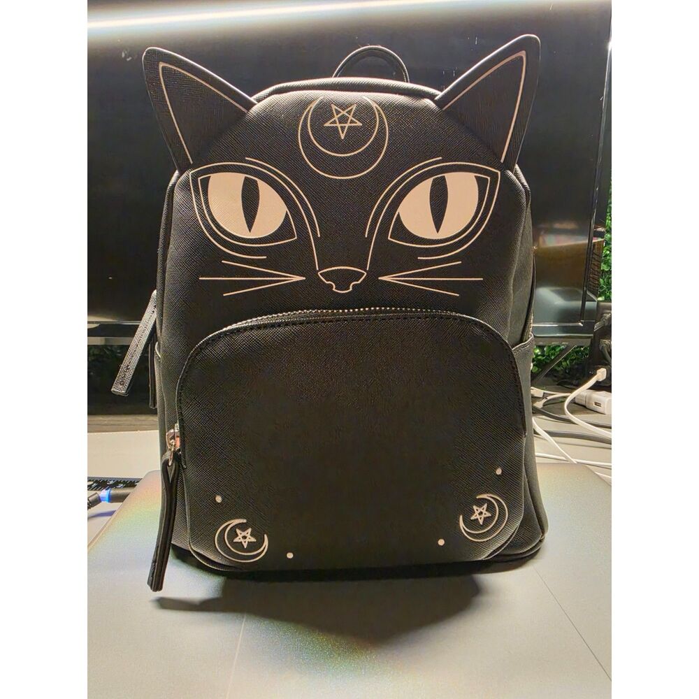 Mad Engine Brand Witchy Black Cat Mini Backpack
